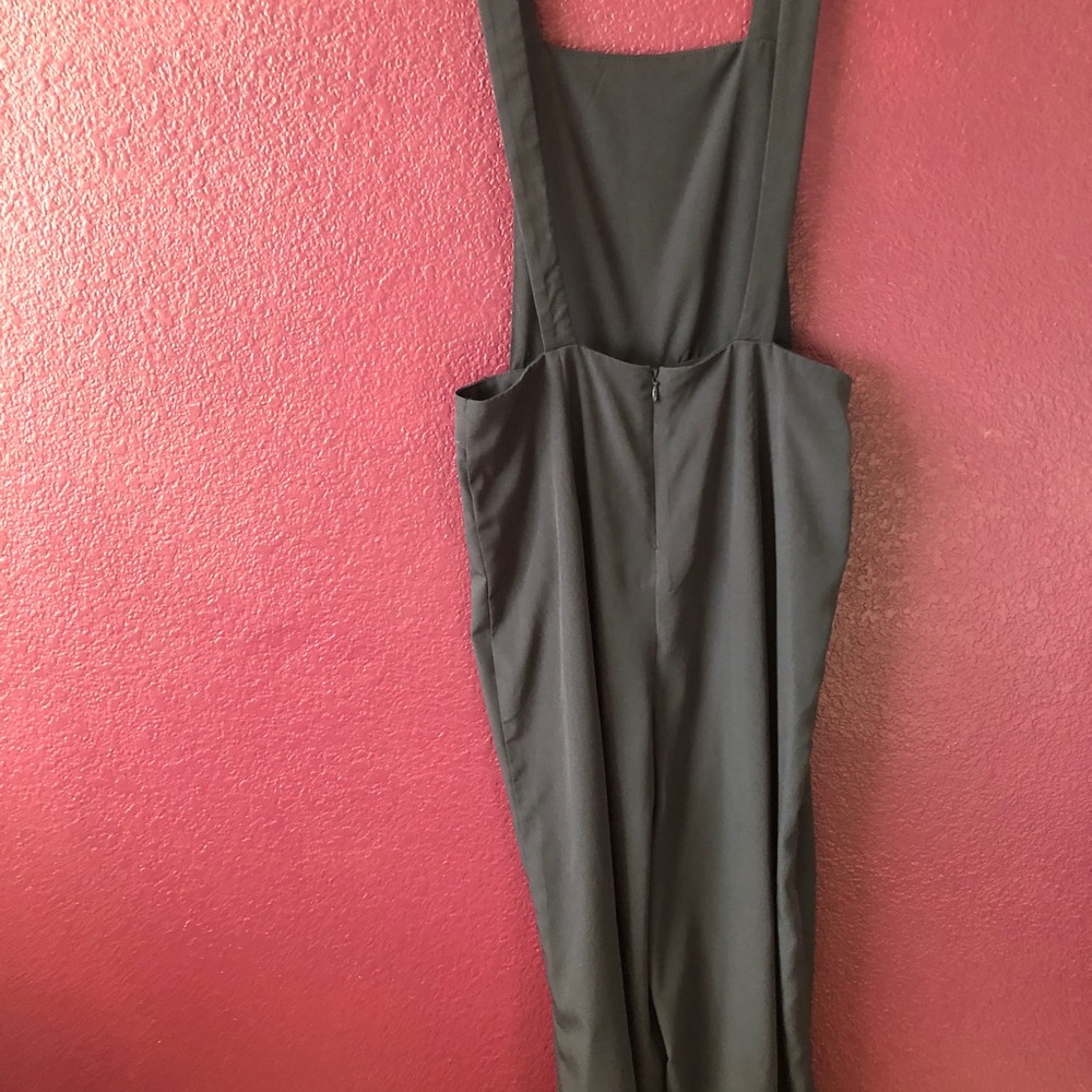 Dark grey overall jumpsuit